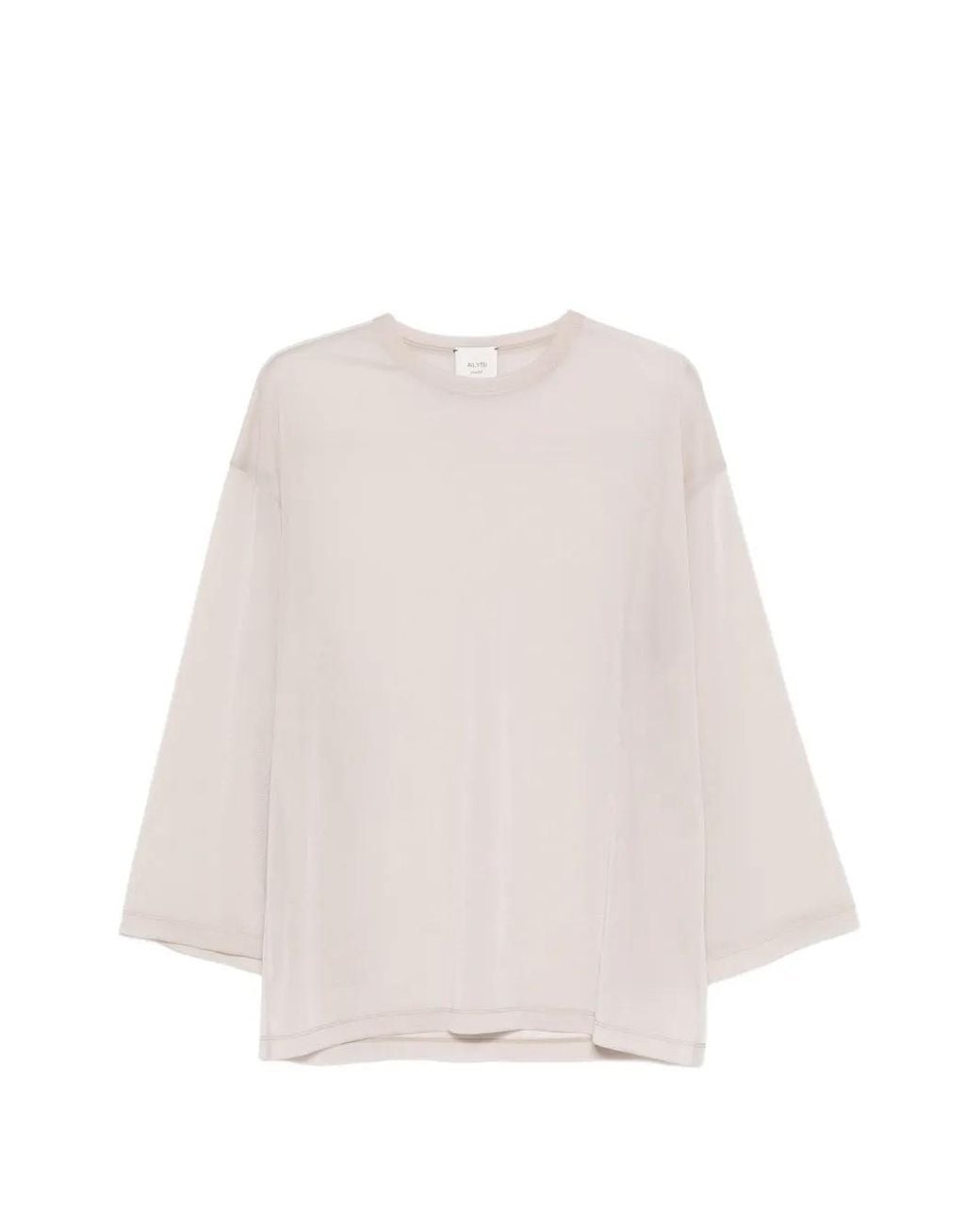 Alysi White Panelled Long-Sleeve Top