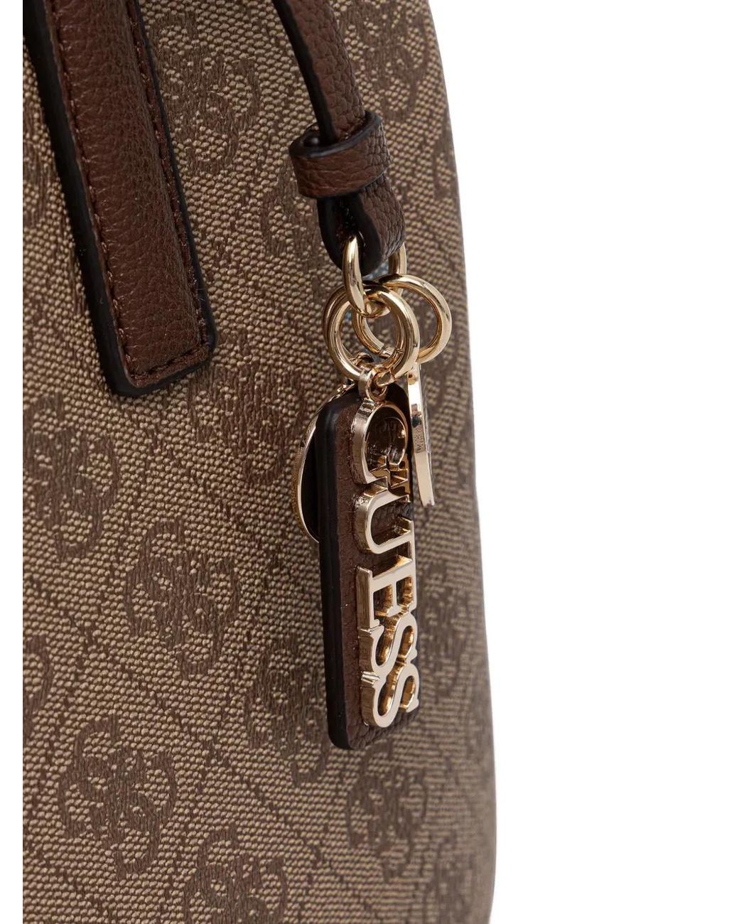 Guess Brown Cabas Noelle Ii À Logo Imprimé Et Breloque