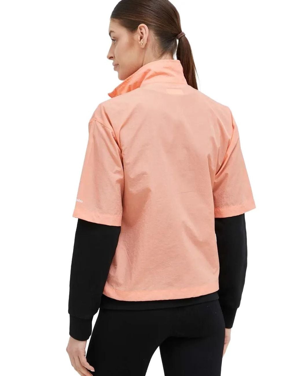 Columbia Black Boundless Trek Quarter-Zip Front-Pocket Polo Shirt