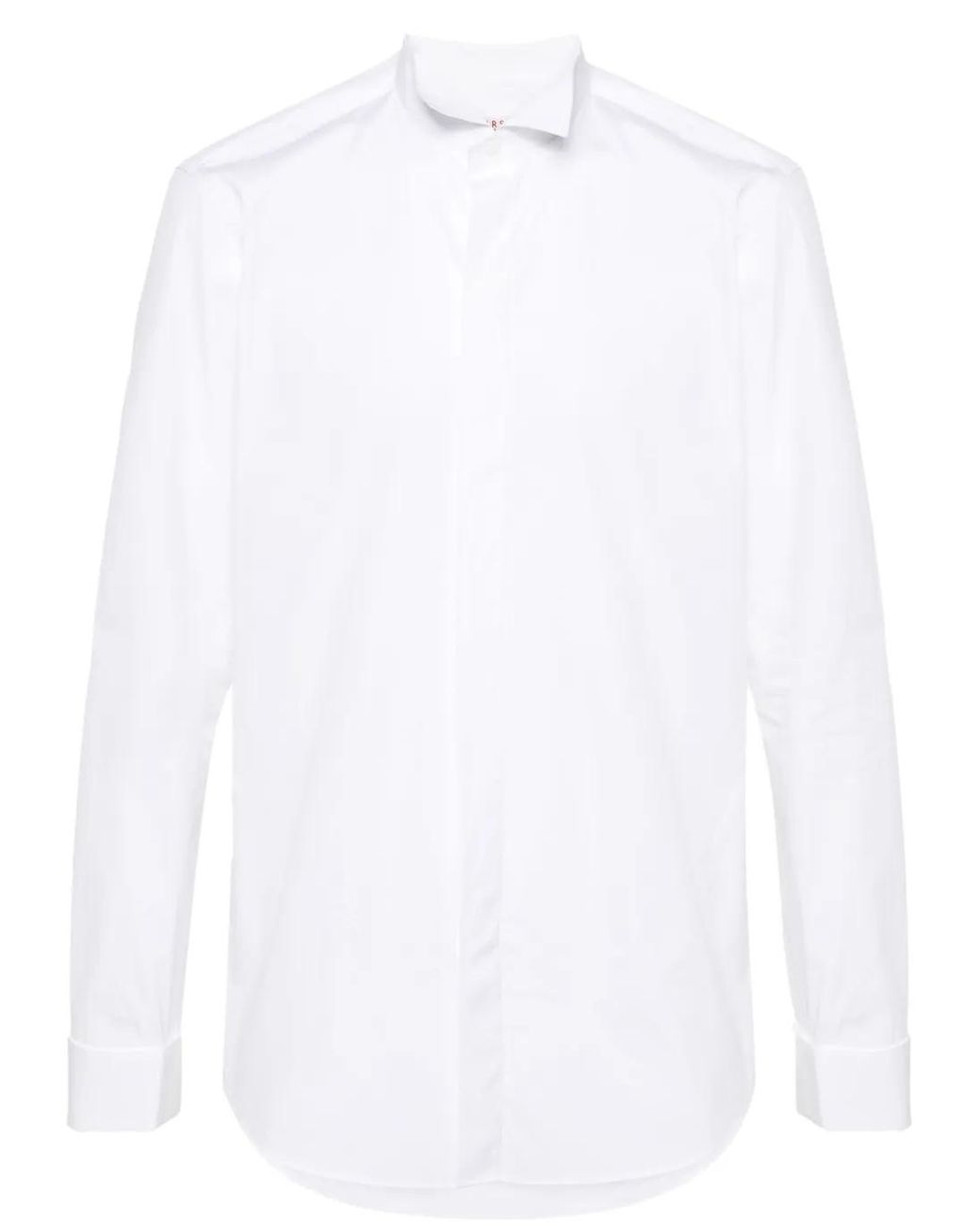 Fursac White Poplin Cotton Shirt for men