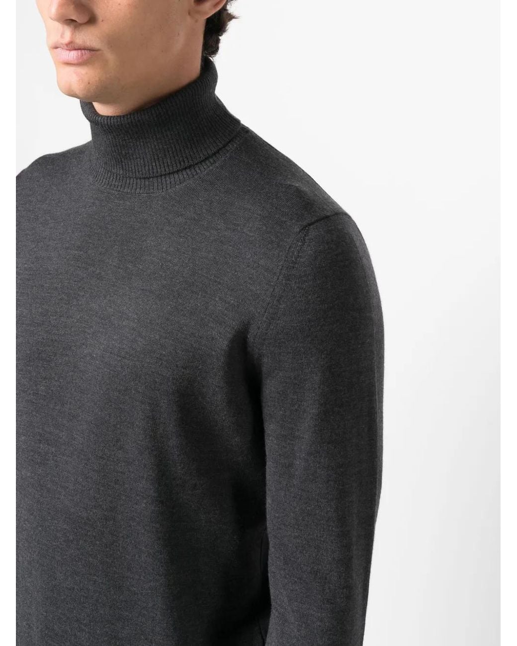 Fay Gray Roll-Neck Wool Jumper for men