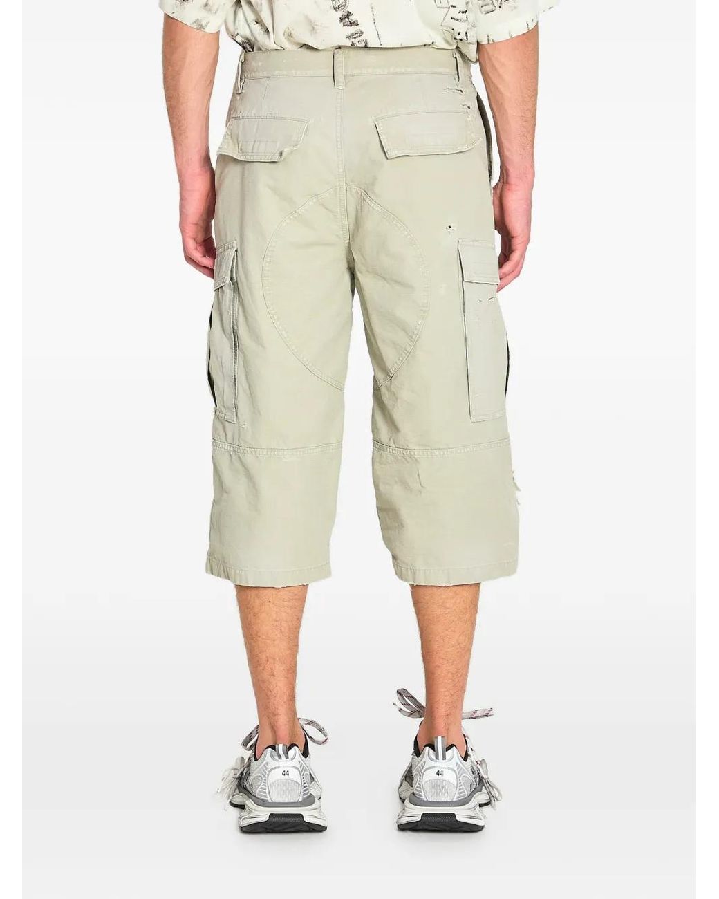 Balenciaga Green Ripstop Cargo Trousers for men