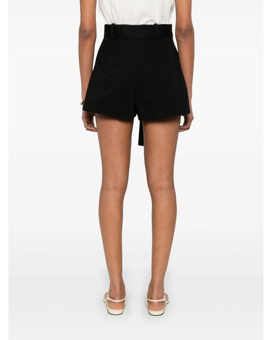 Moncler Black Cotton Blend Shorts