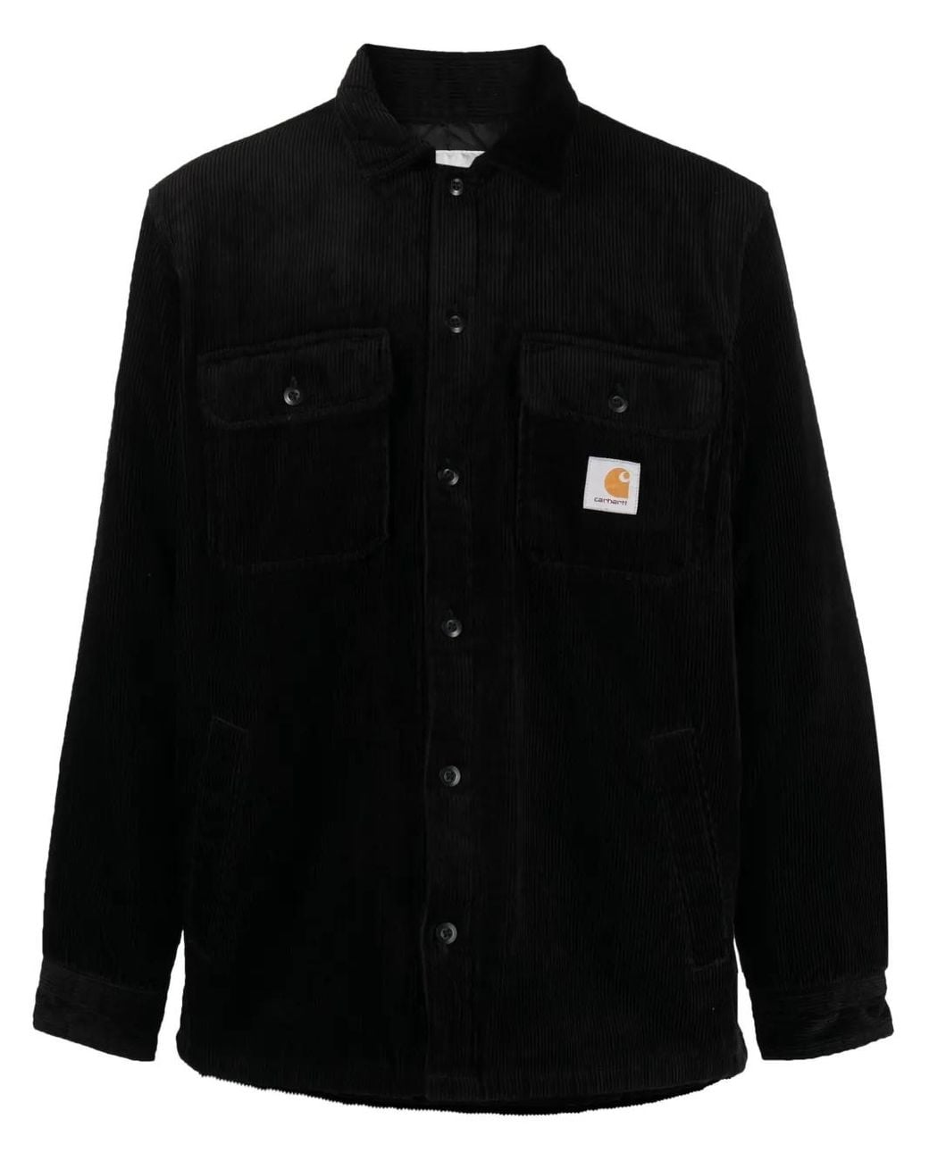 Carhartt Black Logo Cotton Shirt Jacket for men