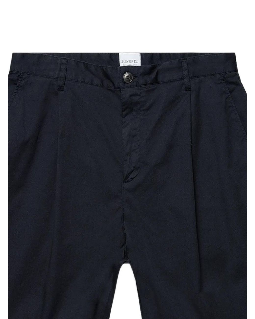 Sunspel Blue Pleated Shorts for men