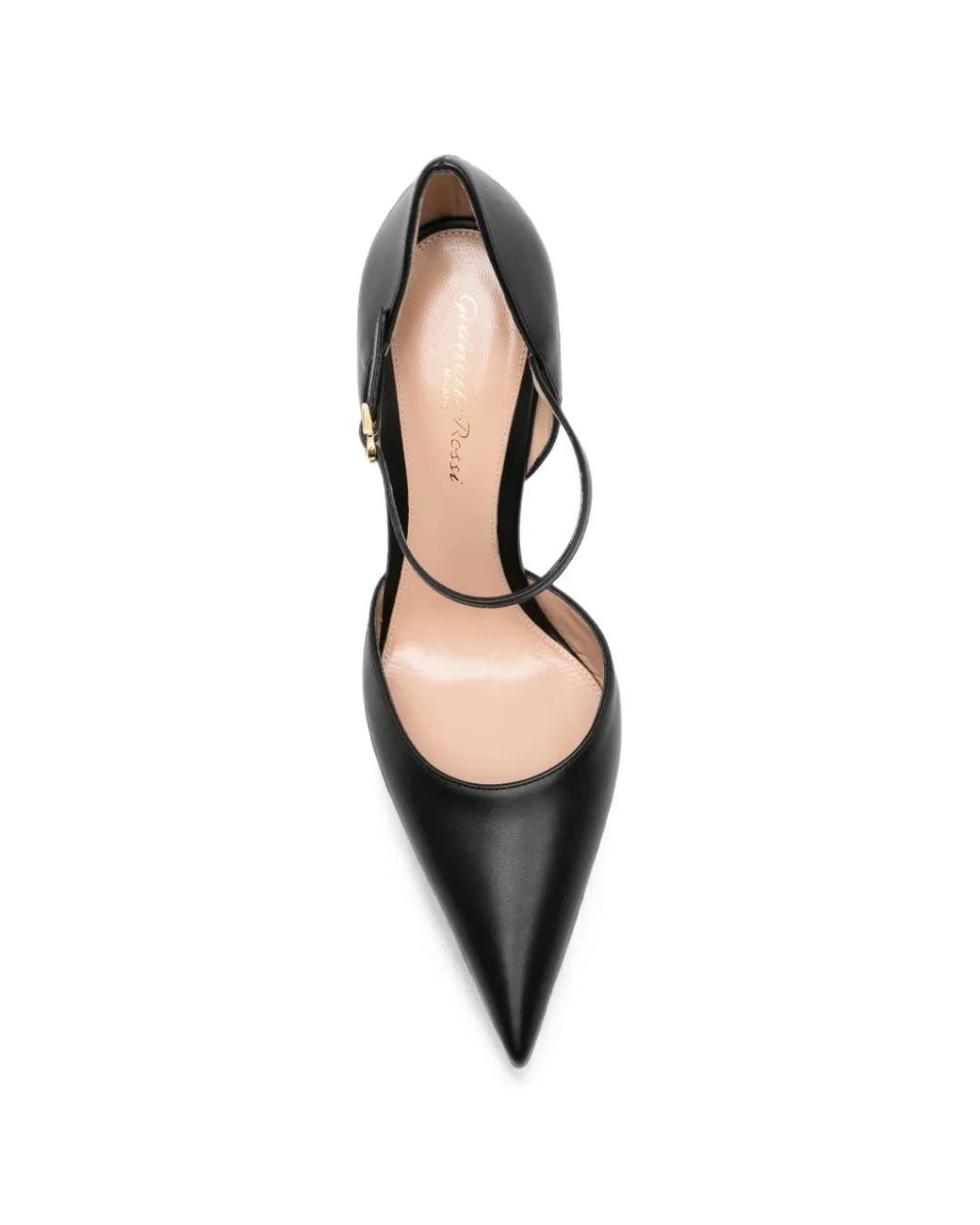 Gianvito Rossi Black Sofia D'Orsay Leather Pumps