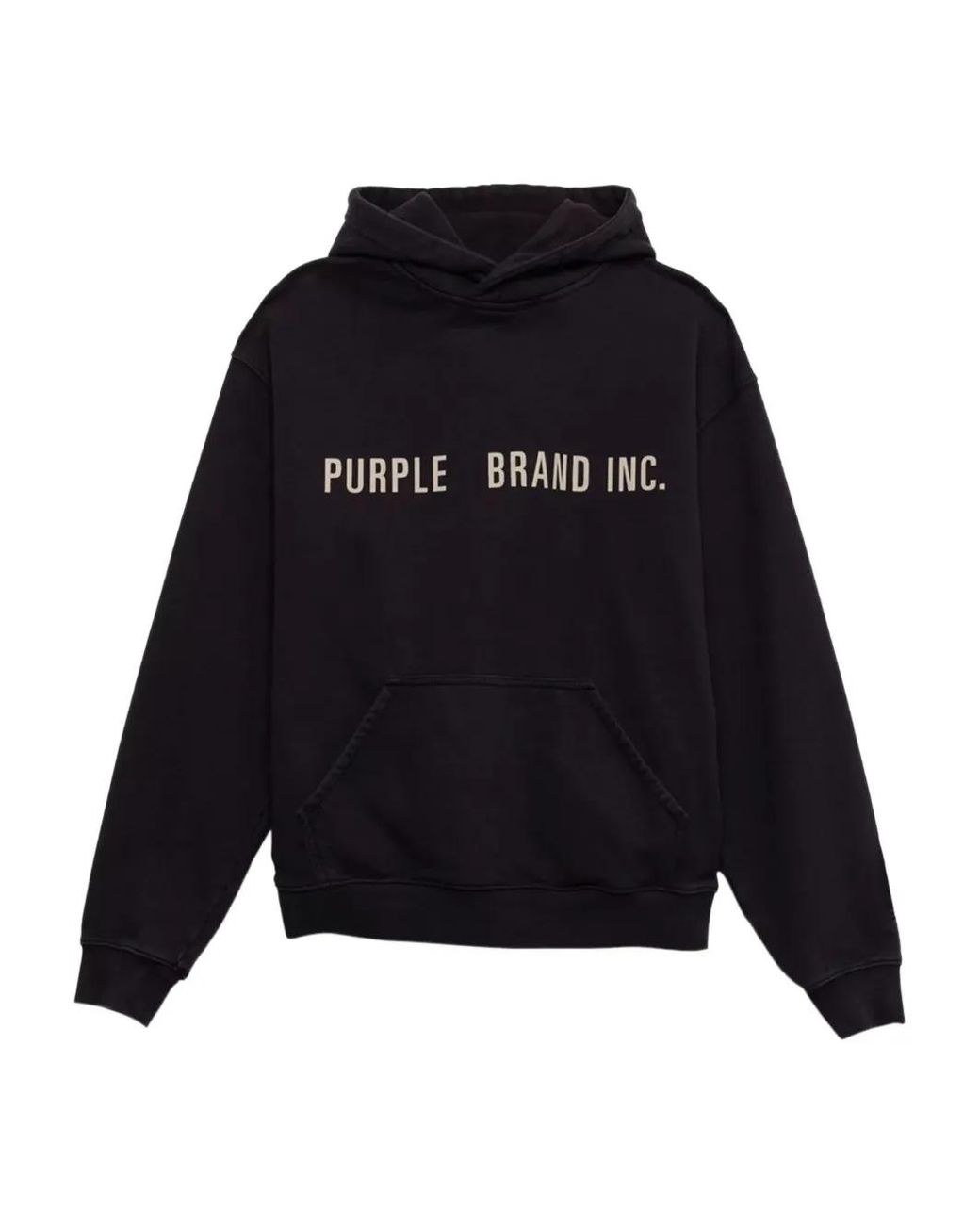 Purple Brand Black Artifact Diamond-Pattern Hoodie for men