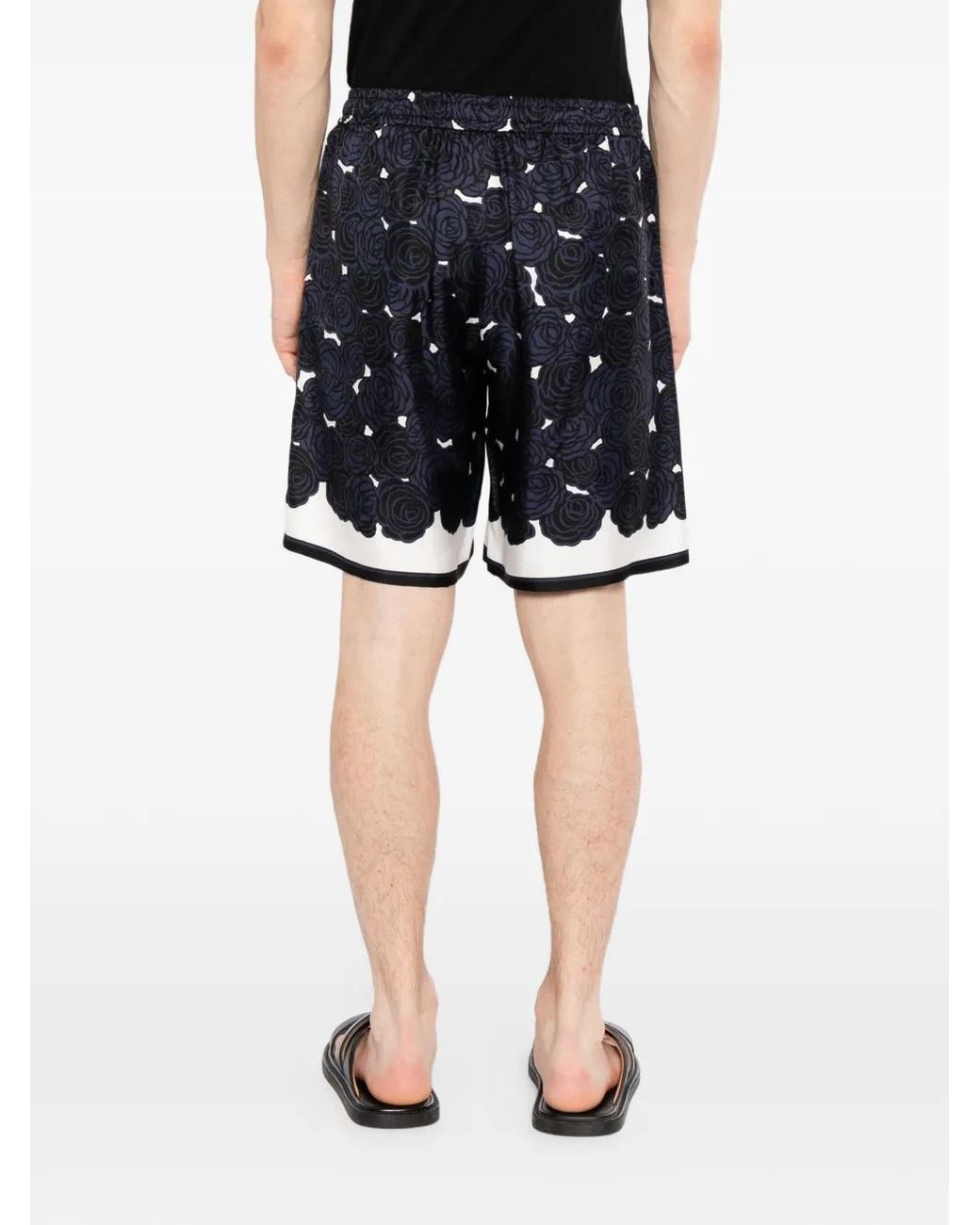 Givenchy Blue Floral Bermuda Shorts for men