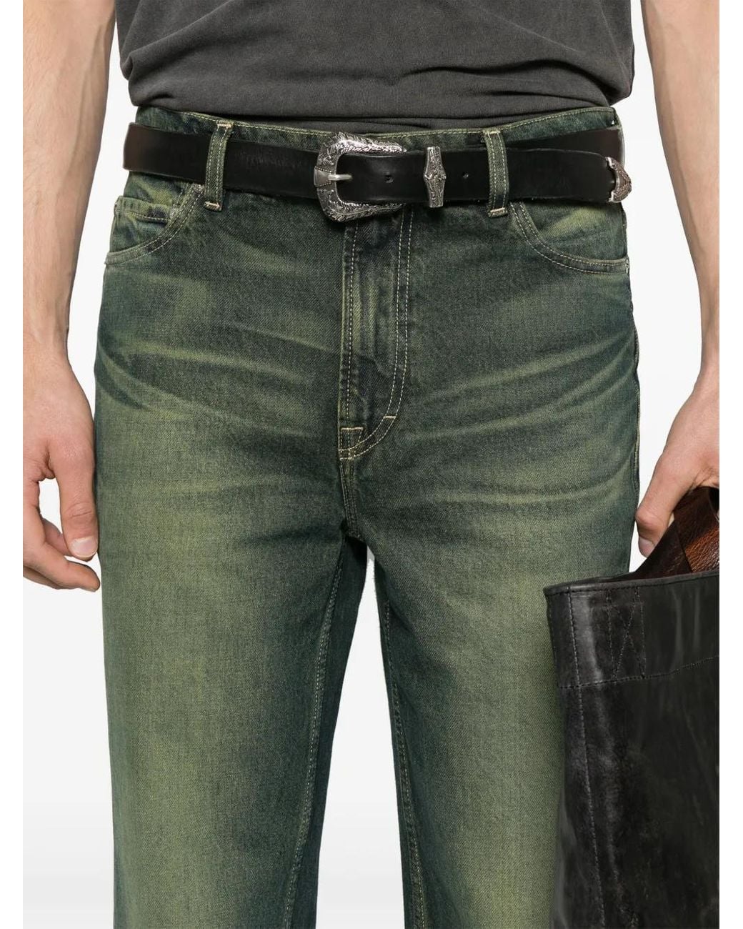 Our Legacy Green 70S-Cut Jeans for men