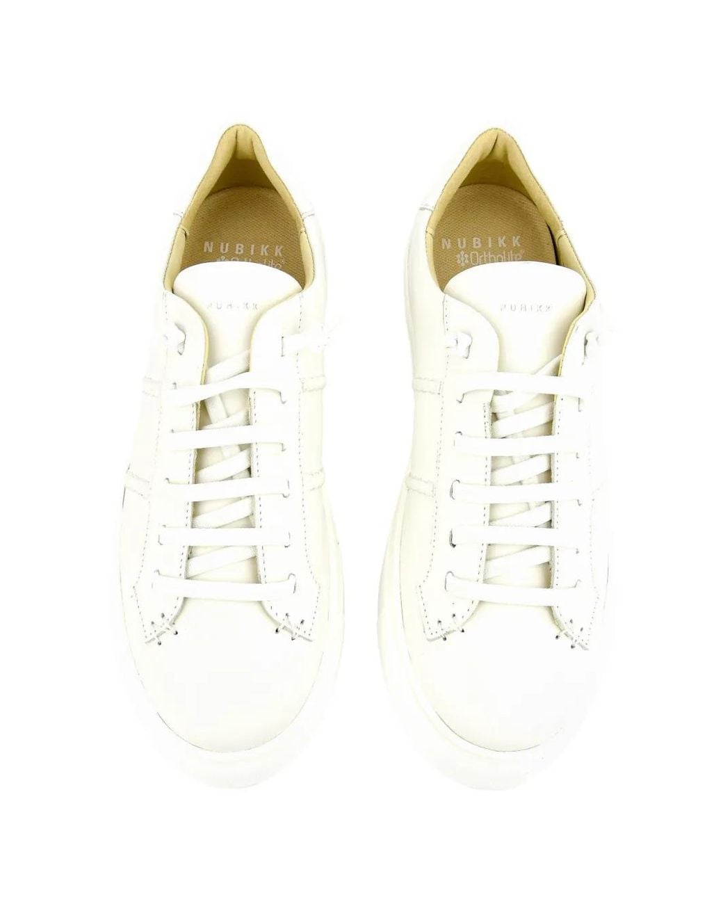 Nubikk White Jase Ease Leather Sneakers for men