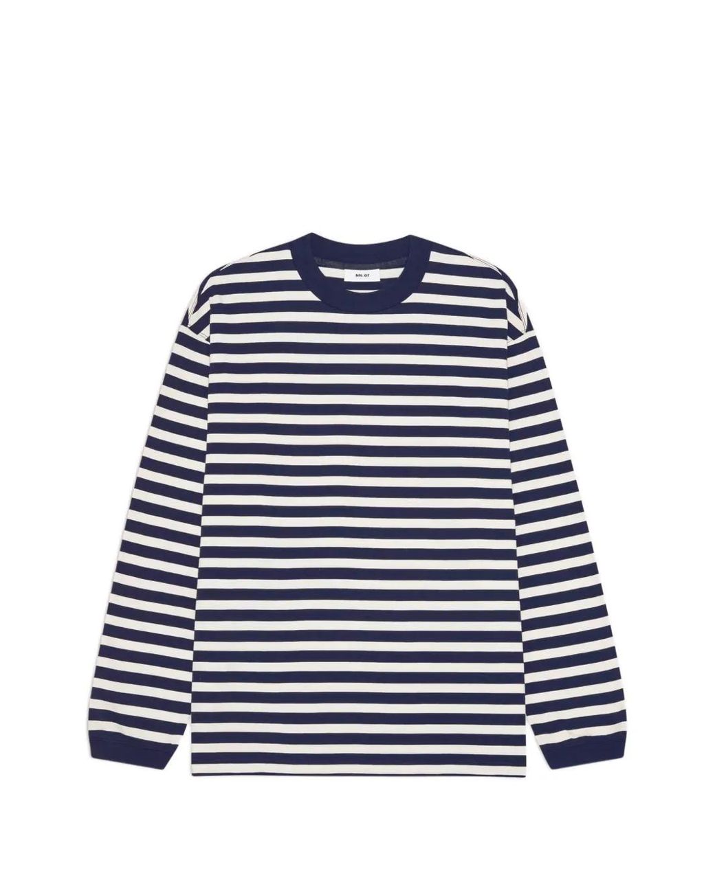 NN07 Blue Lionel Striped Long-Sleeve Top for men