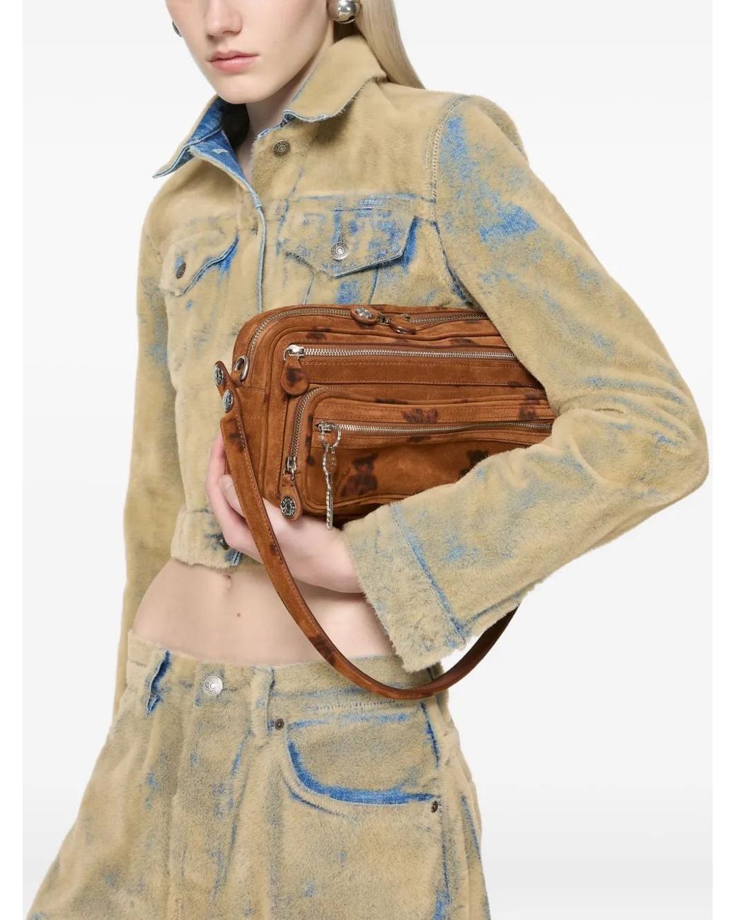 Acne Denim Jack Met Textuur in het Natural