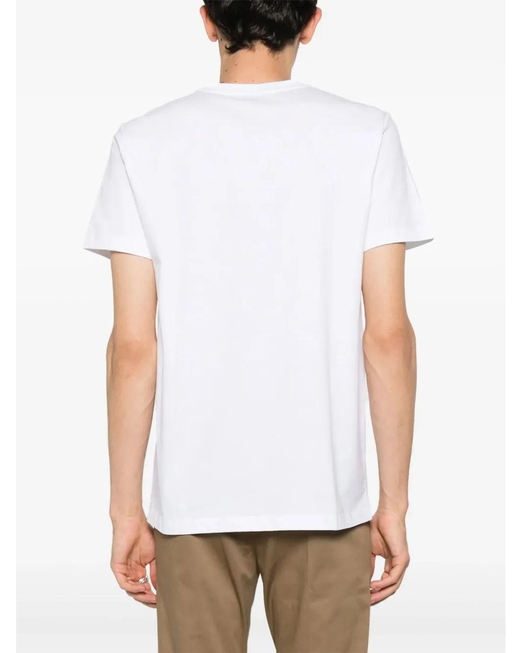 Peserico White Logo-Print Cotton T-Shirt for men