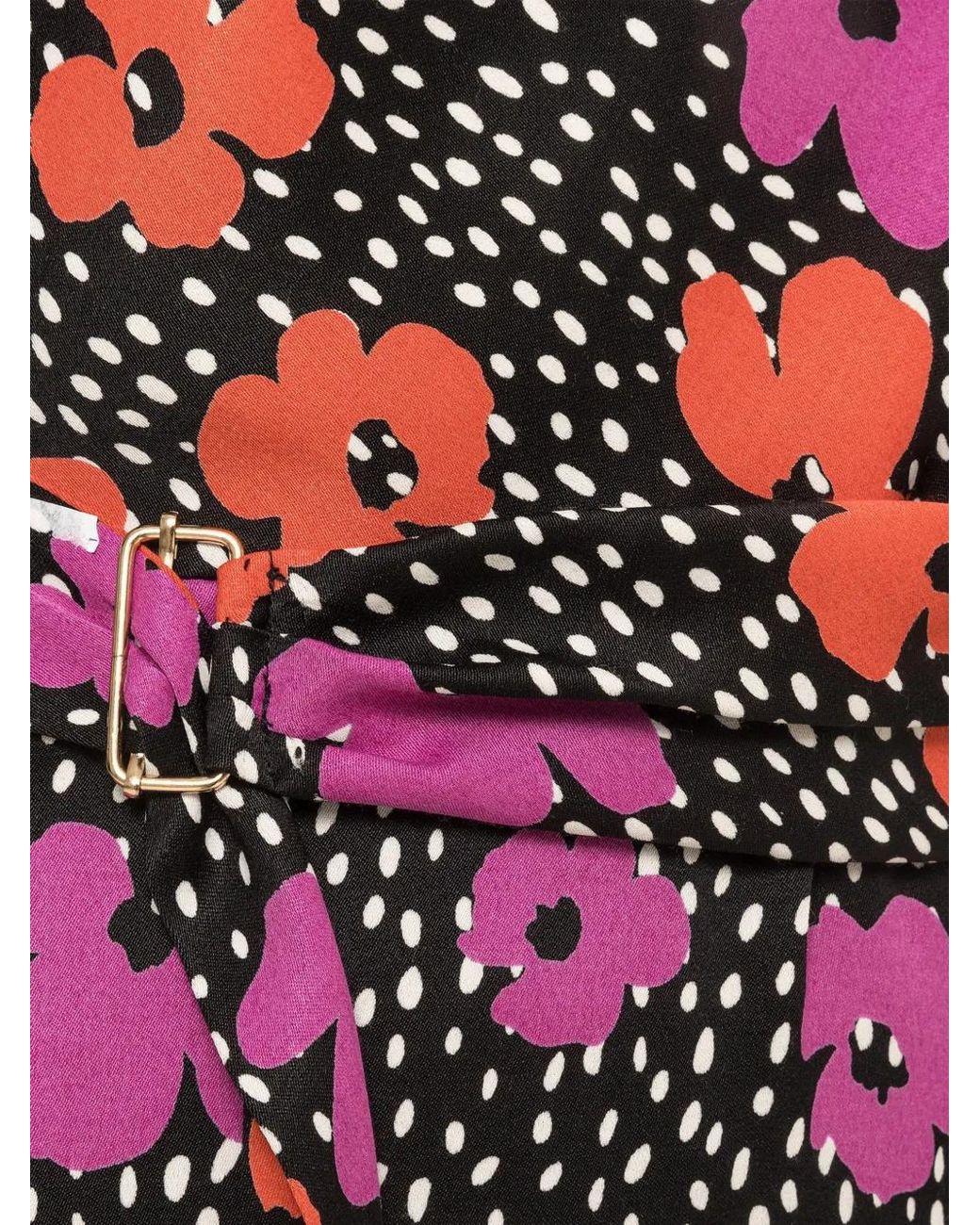 Nissa Red Floral-Print Short-Sleeve Shirt