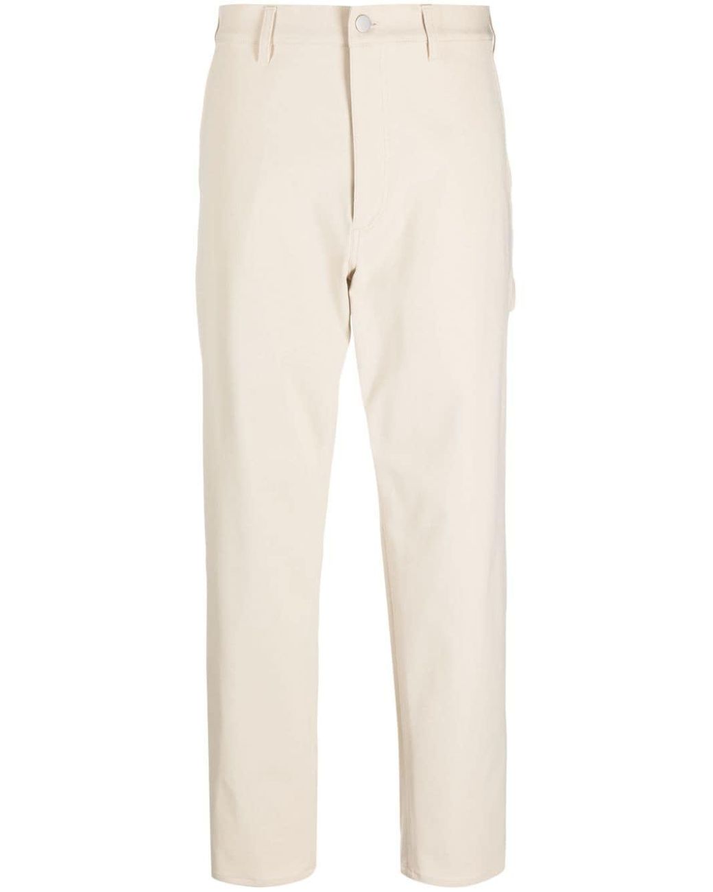 Theory Cropped Straight-leg Chinos in Natural for Men | Lyst