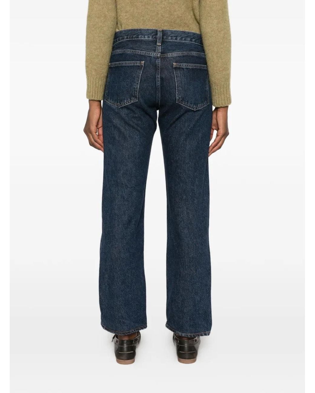 Agolde Blue Straight-Leg Jeans