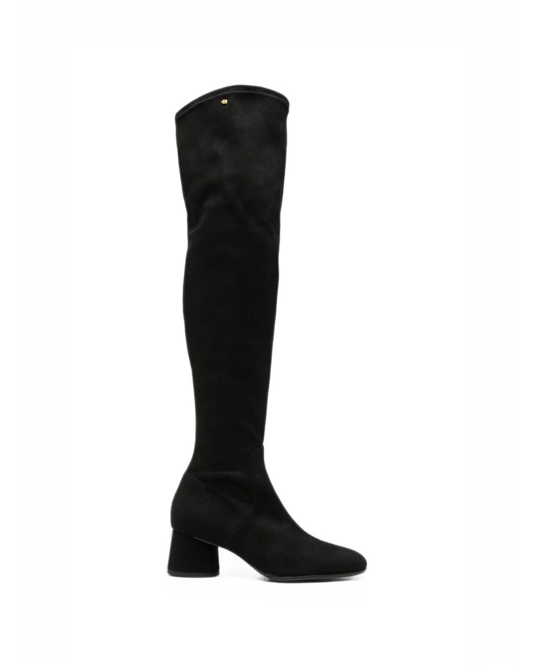 Baldinini Black Over-The-Knee Suede Boots
