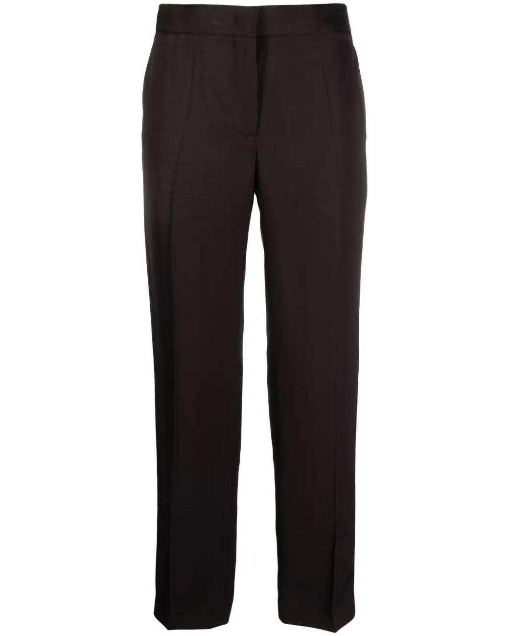 Jil Sander Black Cropped Twill Trousers