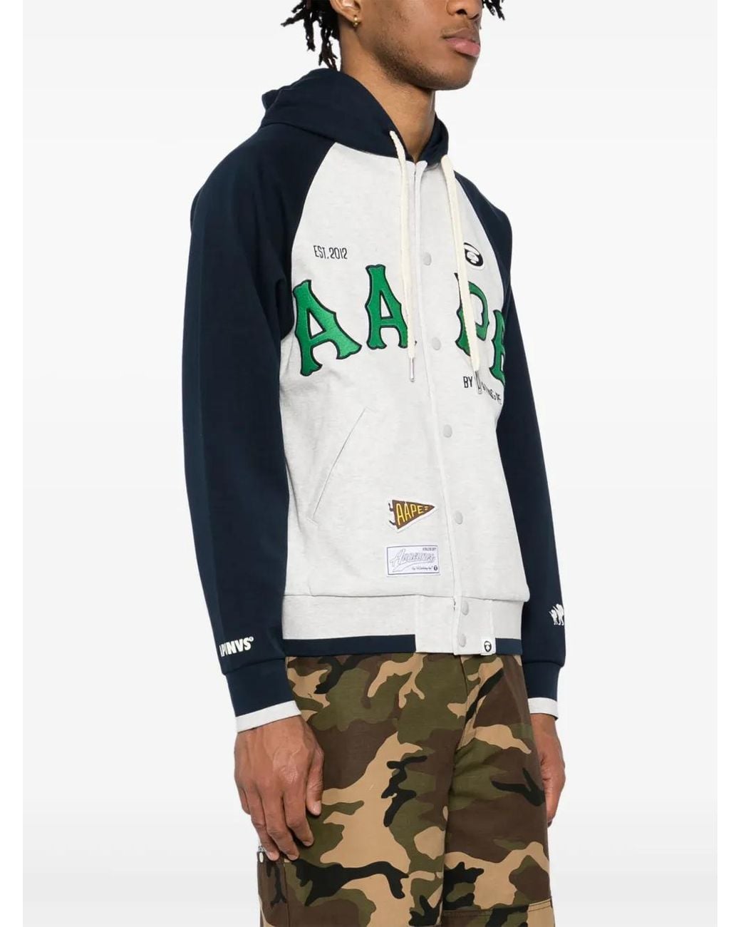 Aape By A Bathing Ape Blue Patched Jacket for men