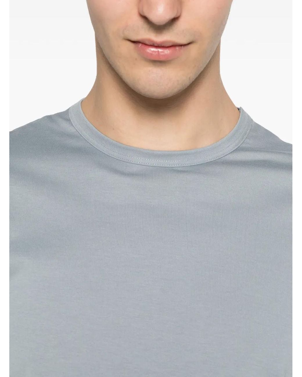 Sunspel Gray Crew-Neck Short-Sleeve T-Shirt for men