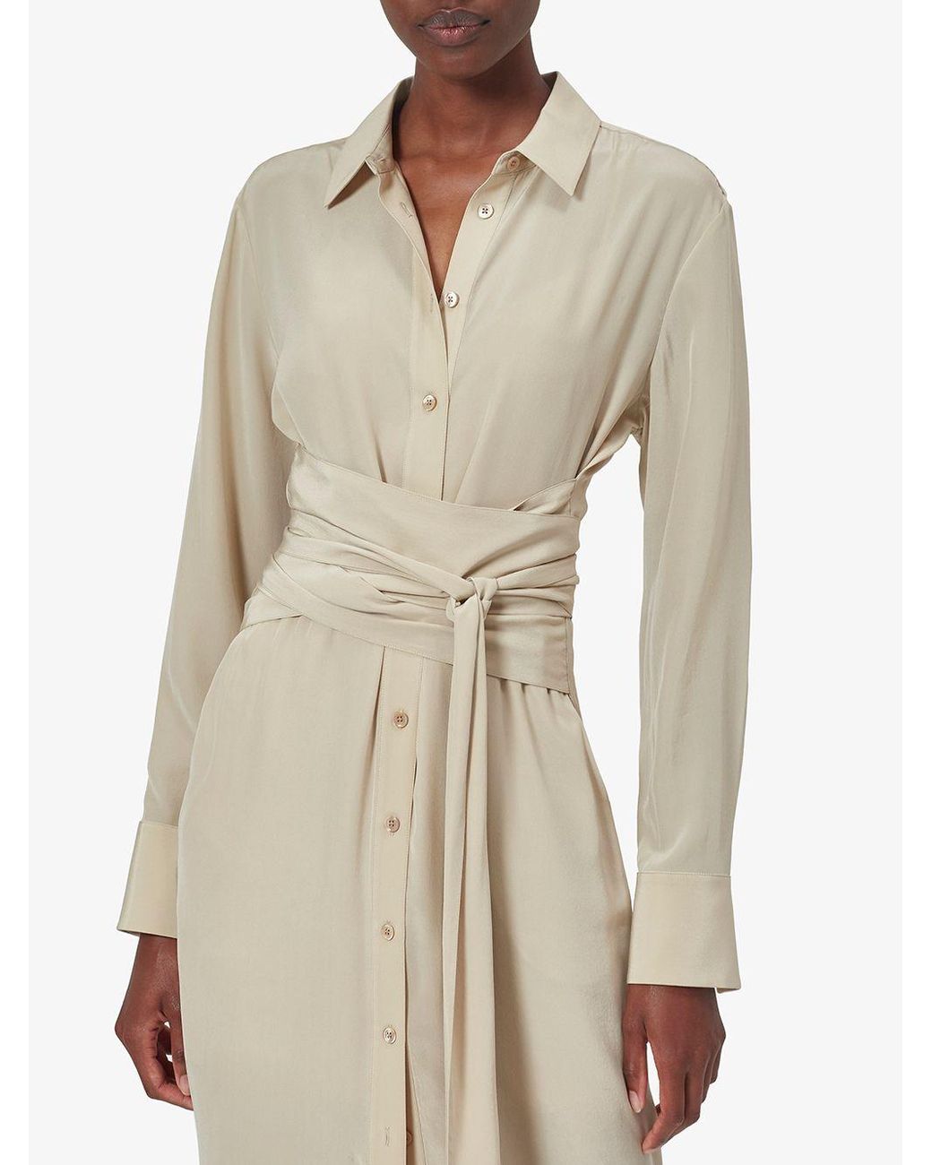 Equipment Jarvisse Shirt Silk Dress in Natural | Lyst