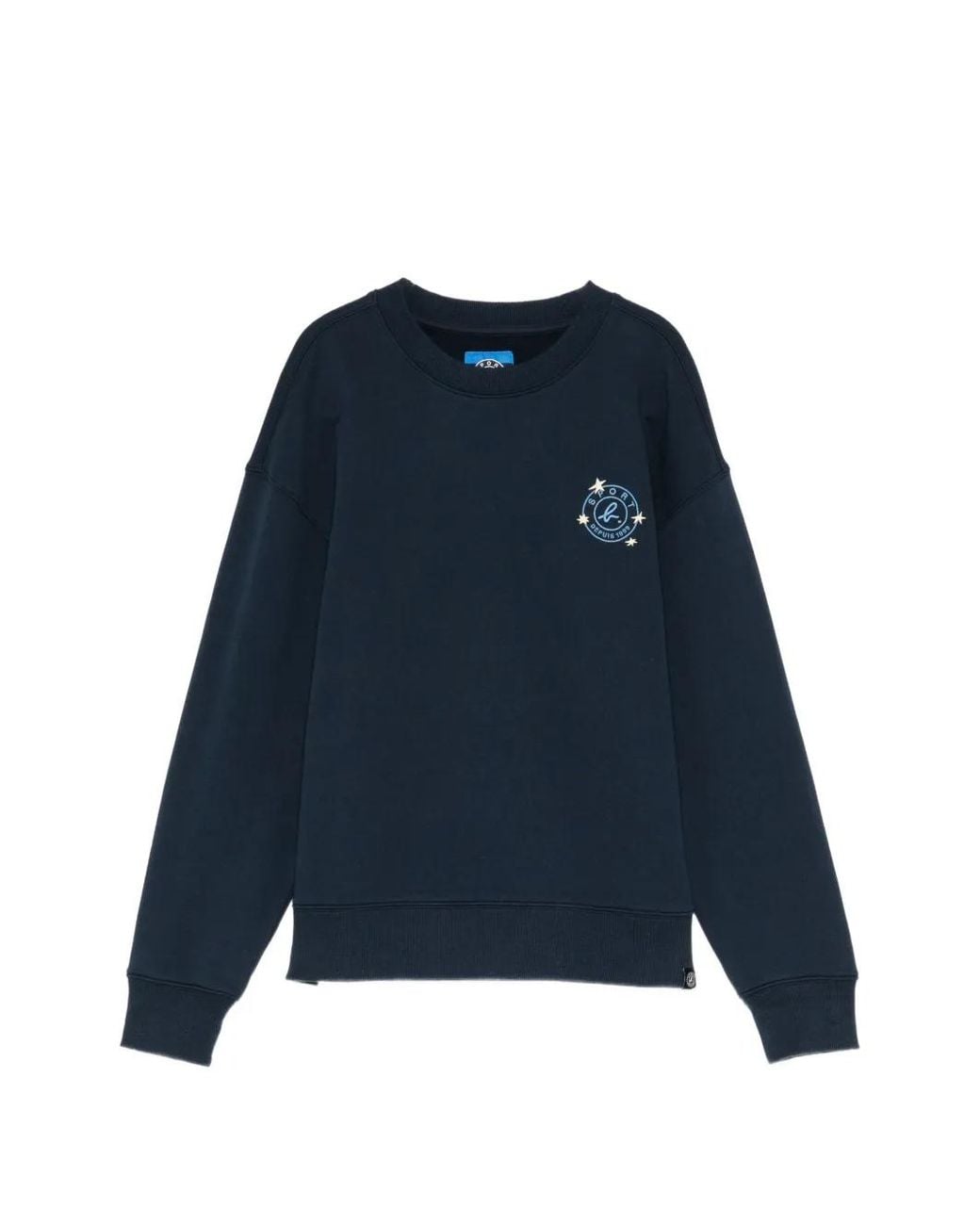SPORT b. by agnès b. Blue Logo-Embroidered Sweatshirt