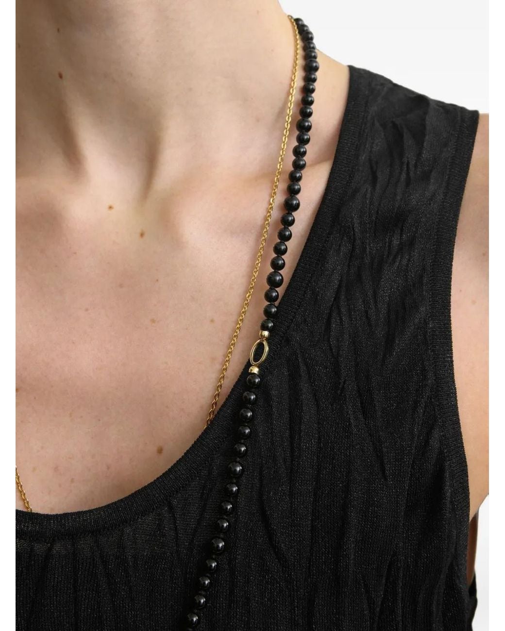Totême  Black Crinkled Knit Tank Dress