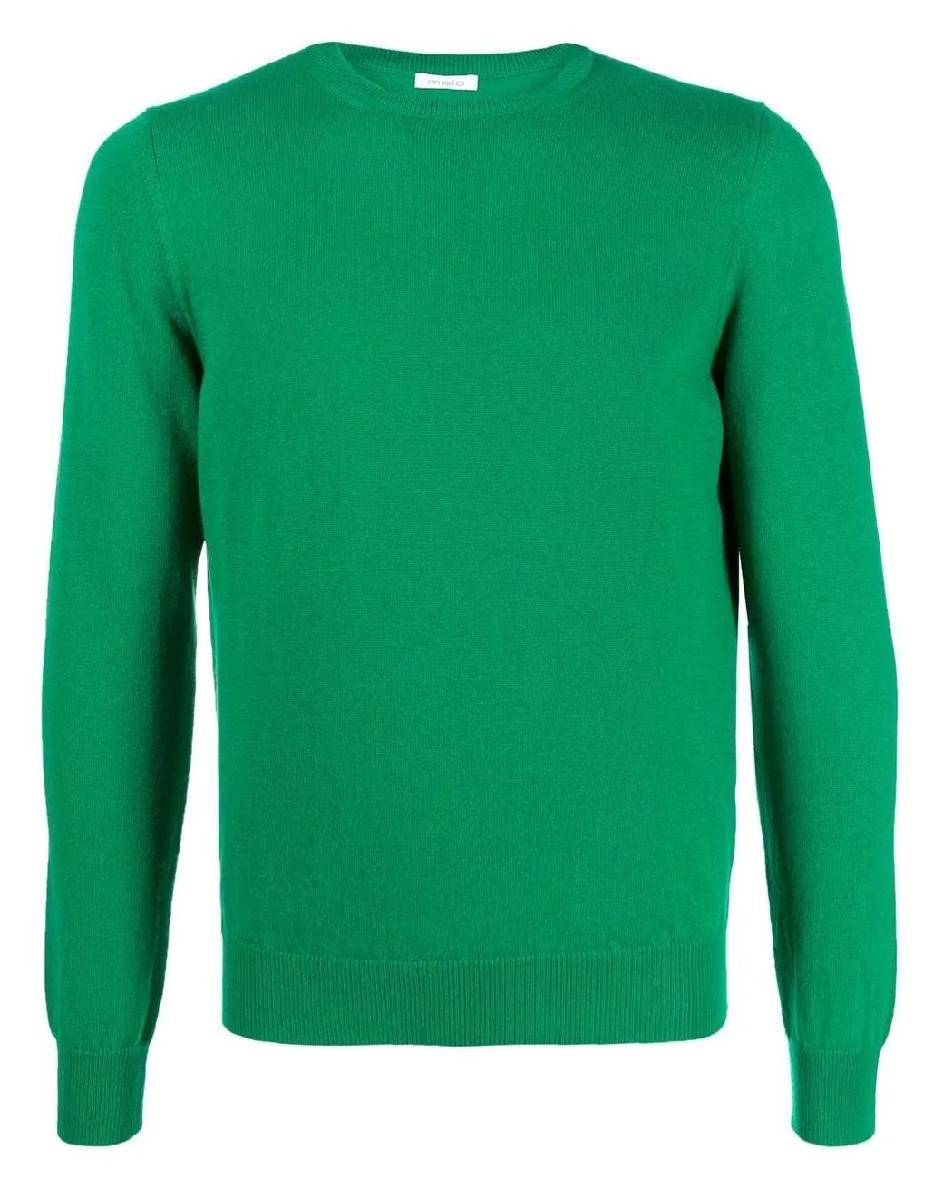 Malo Green Round-Neck Knit Jumper for men