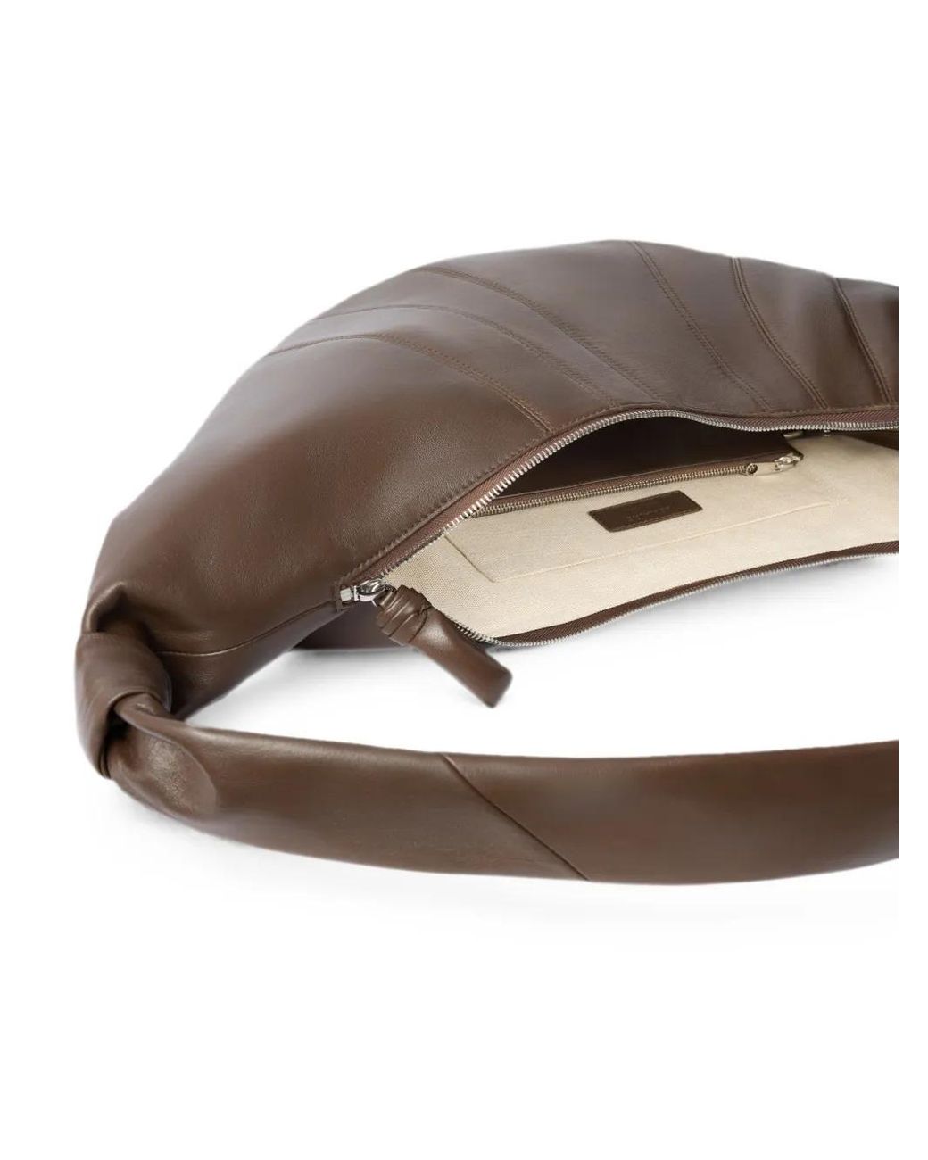 Lemaire Metallic Grand Sac Porté Épaule Croissant En Cuir