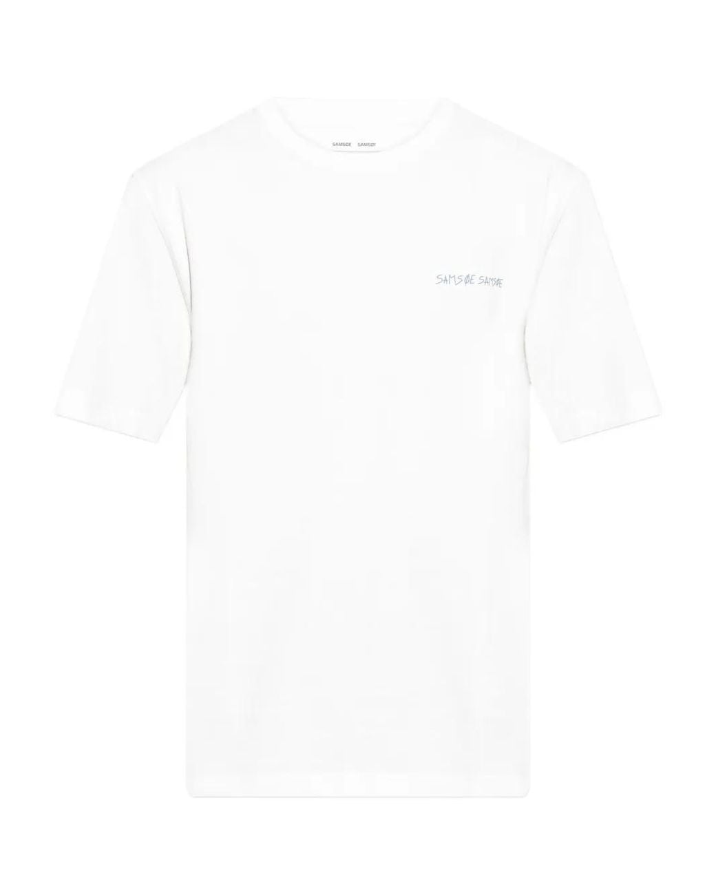Samsøe & Samsøe White Graphic-Print T-Shirt for men