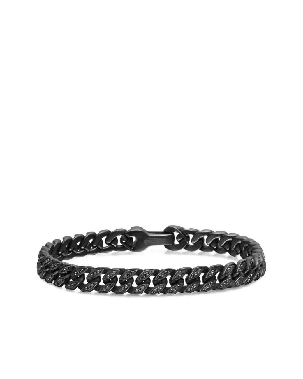 David Yurman White Curb Chain Diamond Bracelet (8Mm) for men
