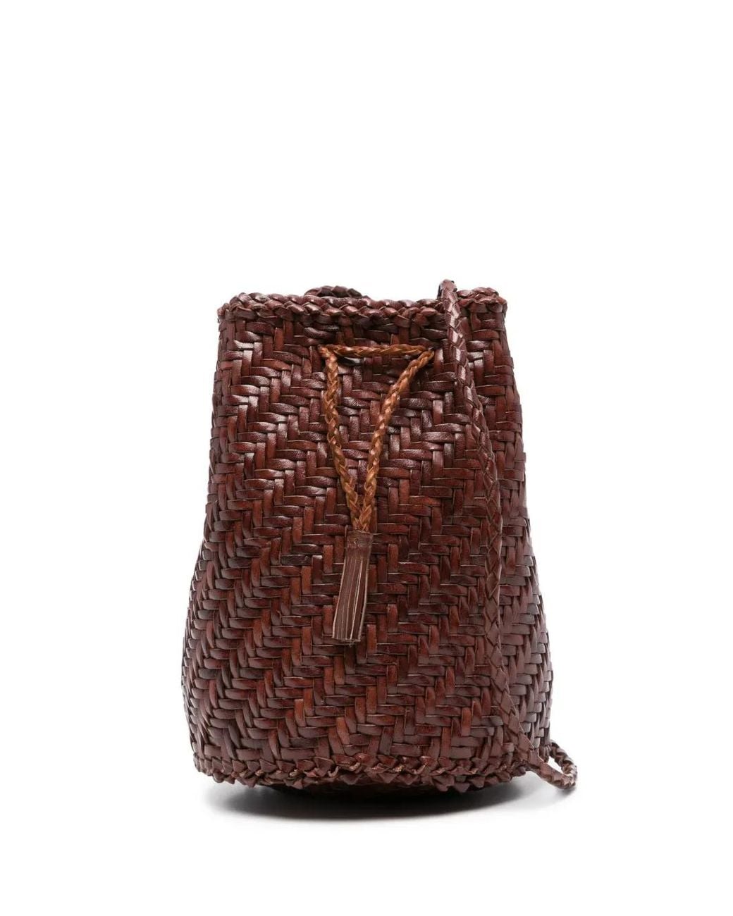 Borsa A Secchiello Pompom Double Jump di Dragon Diffusion in Brown