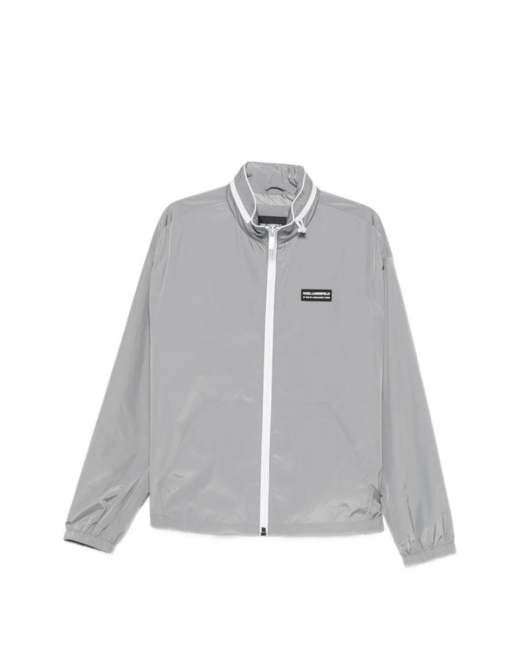 Karl Lagerfeld Gray Veste Légère À Patch Logo for men