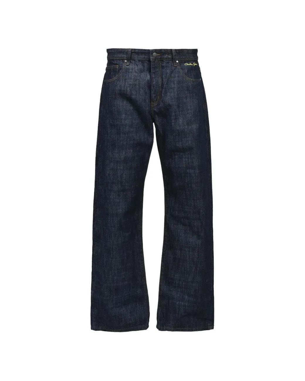 Color Space Blue Logo-Print Straight-Fit Jeans for men