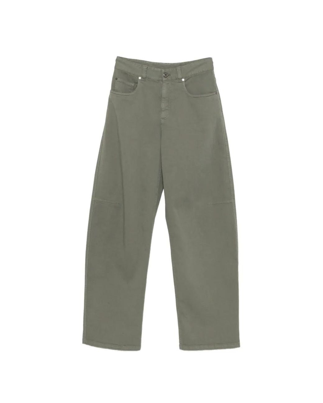 Brunello Cucinelli Green Logo-Patch Jeans