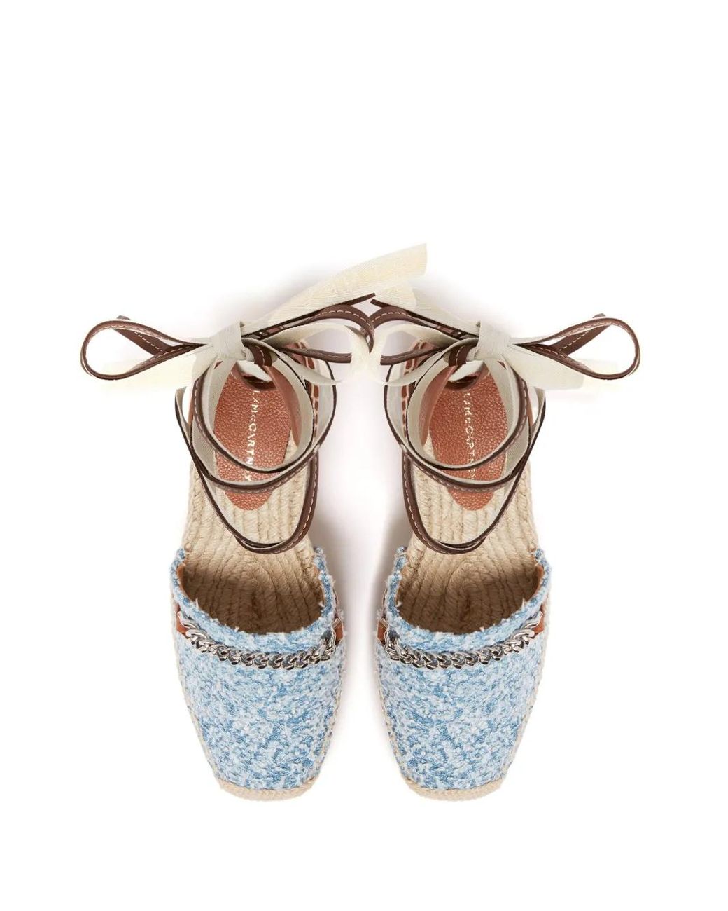 Stella McCartney Blue Gaia Denim Boucle Espadrilles