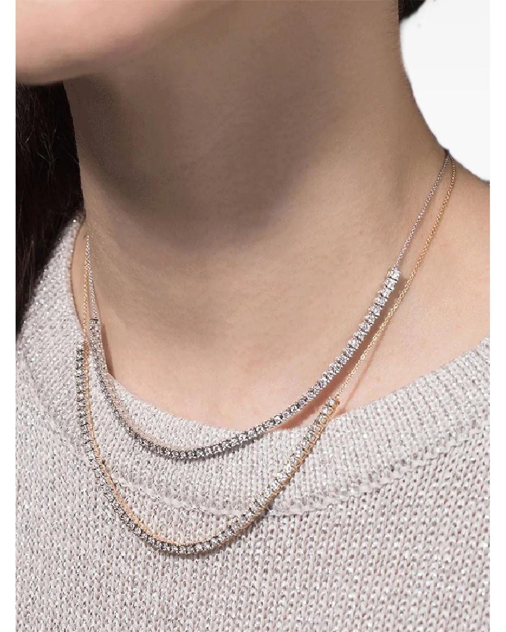 Dana Rebecca Metallic Ava Bea Diamond Tennis Necklace