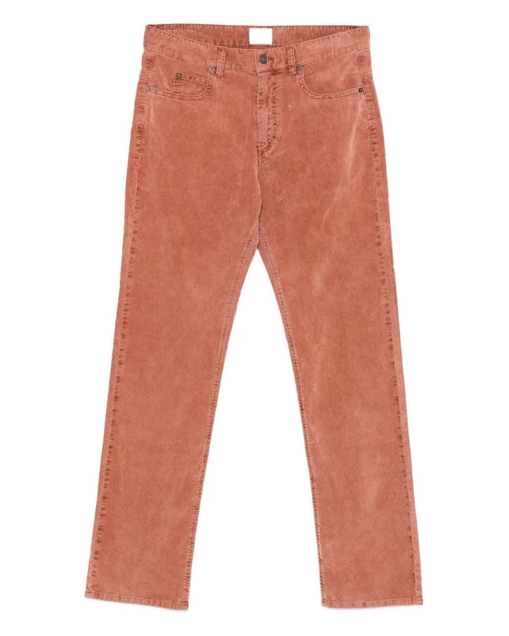 Isabel Marant Orange Corduroy Five-Pocket Trousers for men