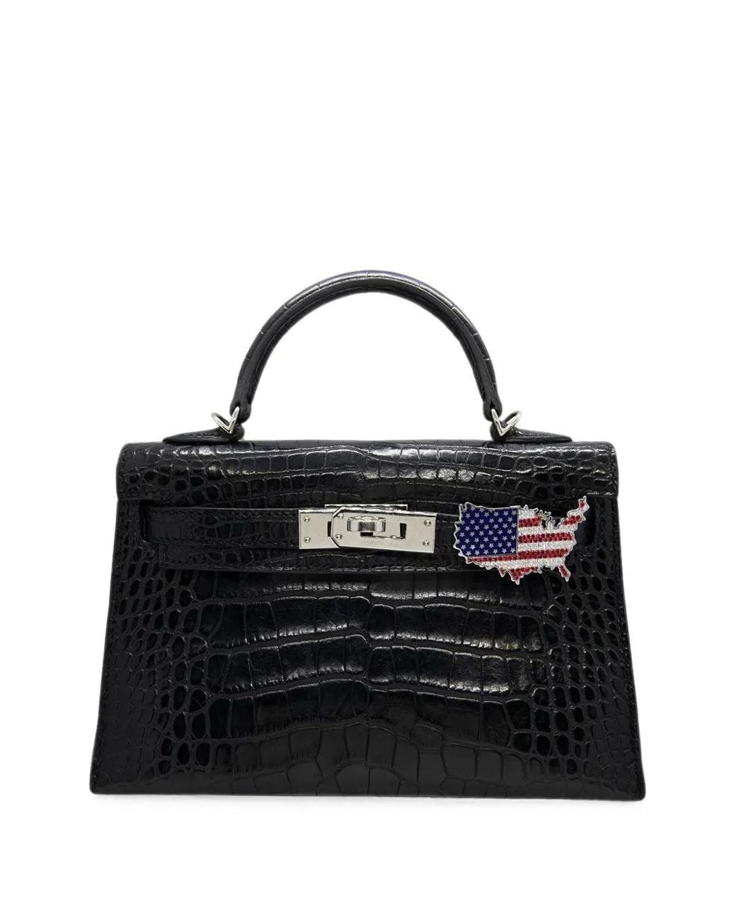 Ashna Mehta Blue Ruby And Diamond Usa Flag Bag Charm