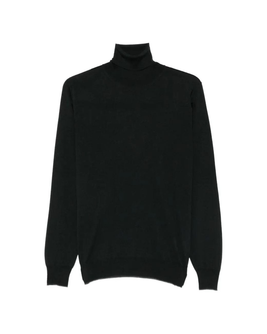 FILIPPO DE LAURENTIIS Black Roll-Neck Long-Sleeves Sweater for men