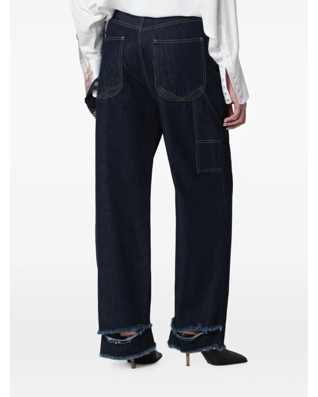 DARKPARK Blue Lisa Scarf-Adorned Jeans