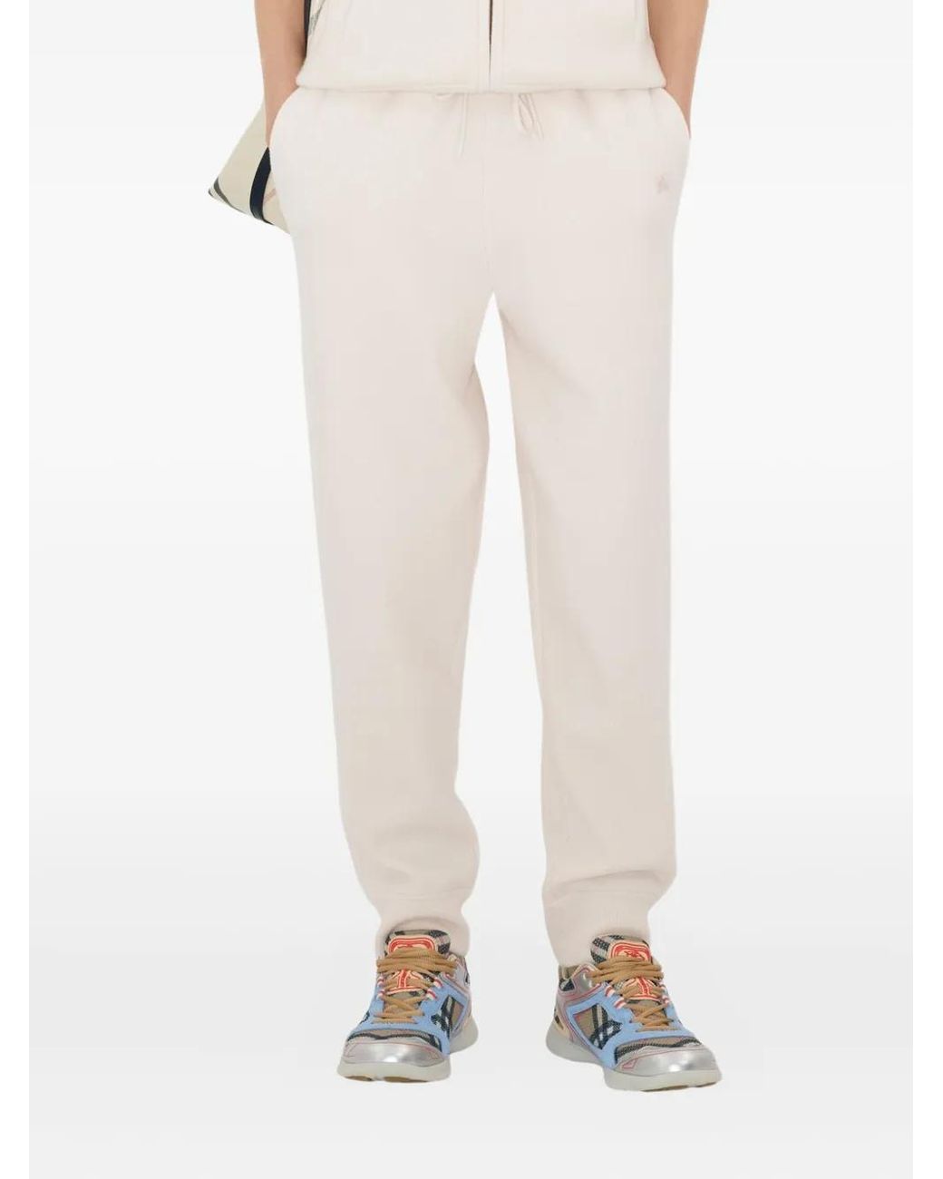 Burberry White Cashmere Blend Jogging Pants