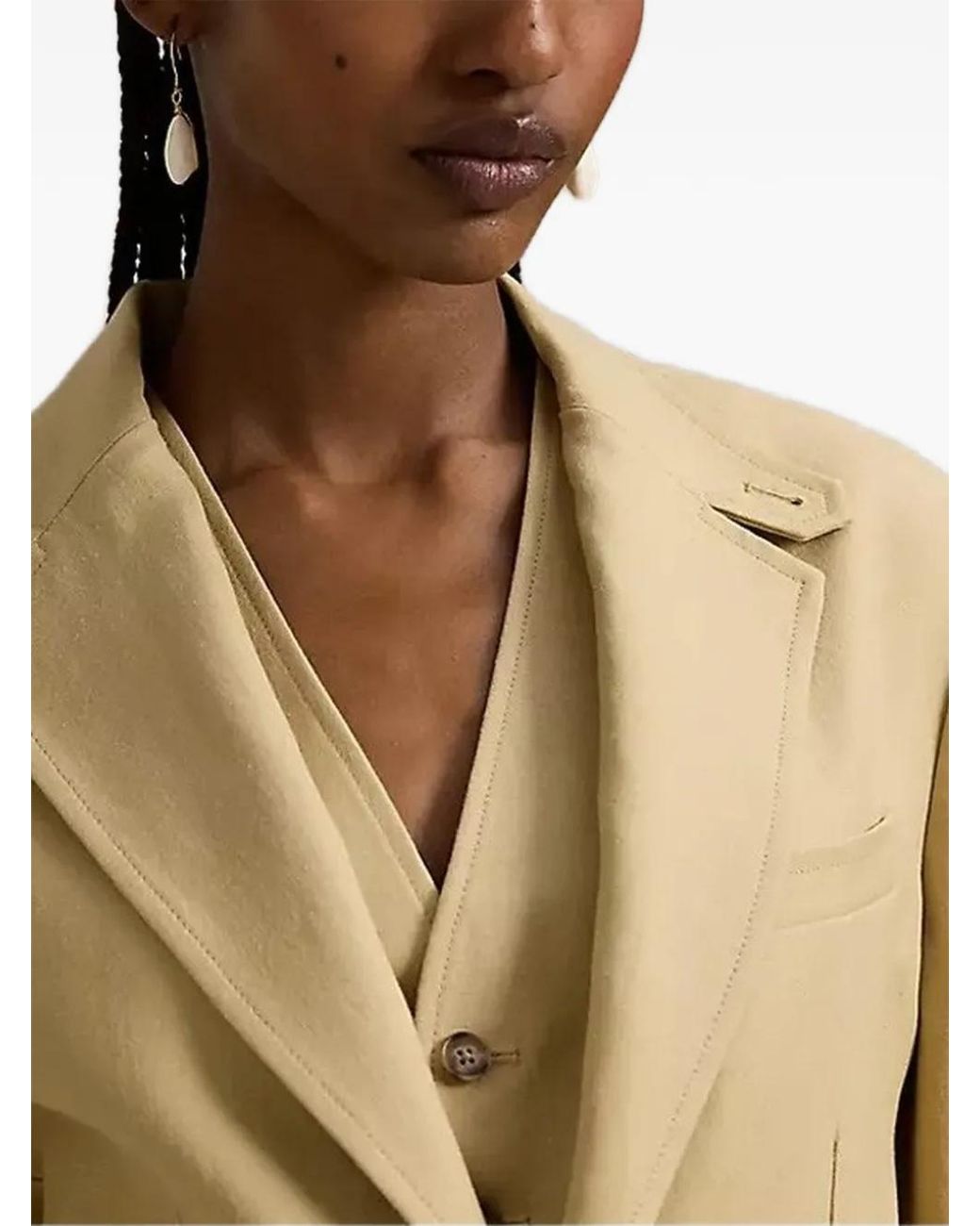 Polo Ralph Lauren Natural Single-Breasted Blazer