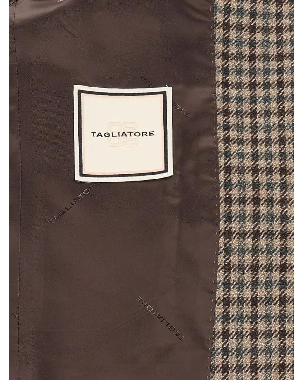 Tagliatore Brown Bertha Houndstooth Jacket