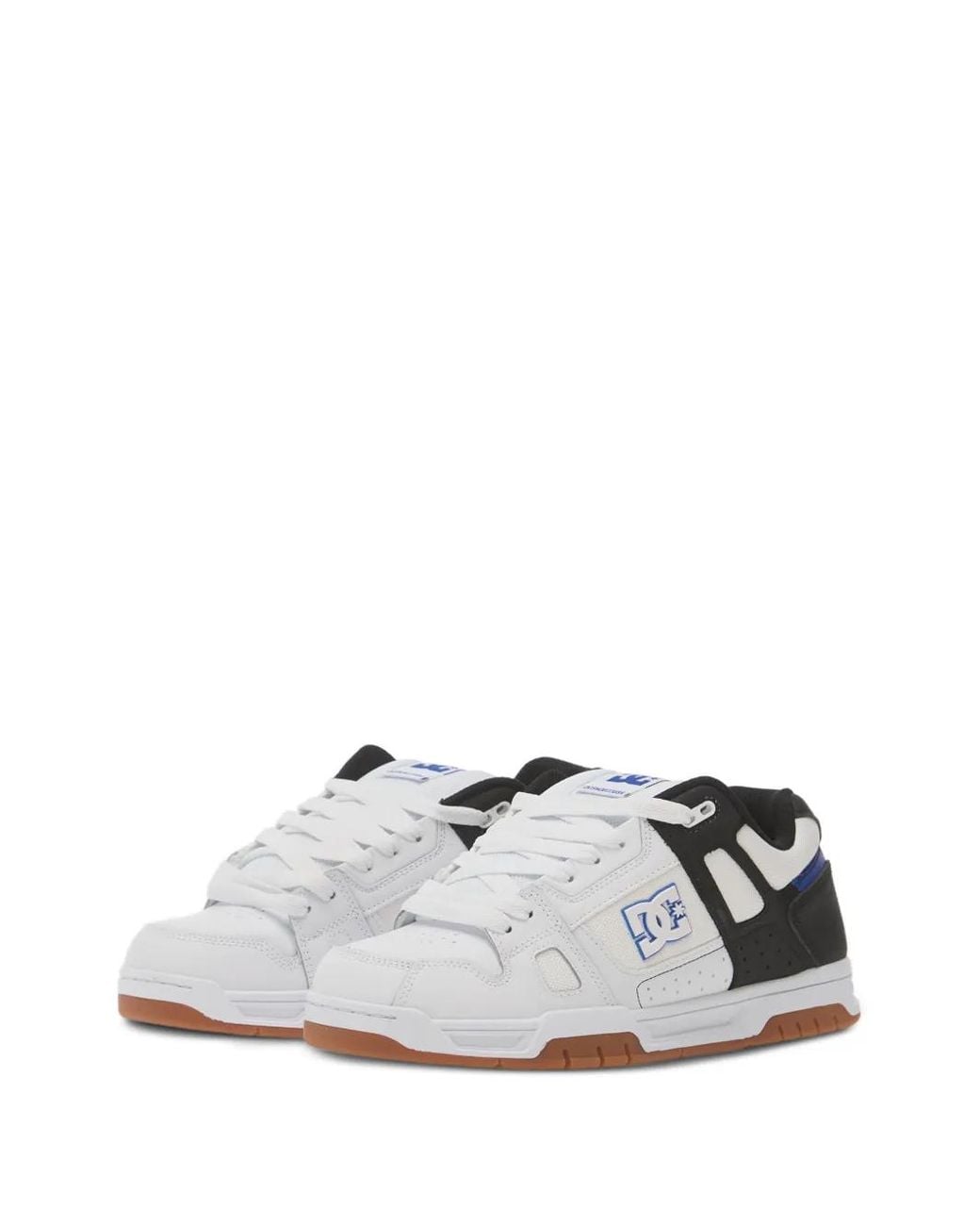 DC Shoes White Stag Logo-Patch Panelled Sneakers for men