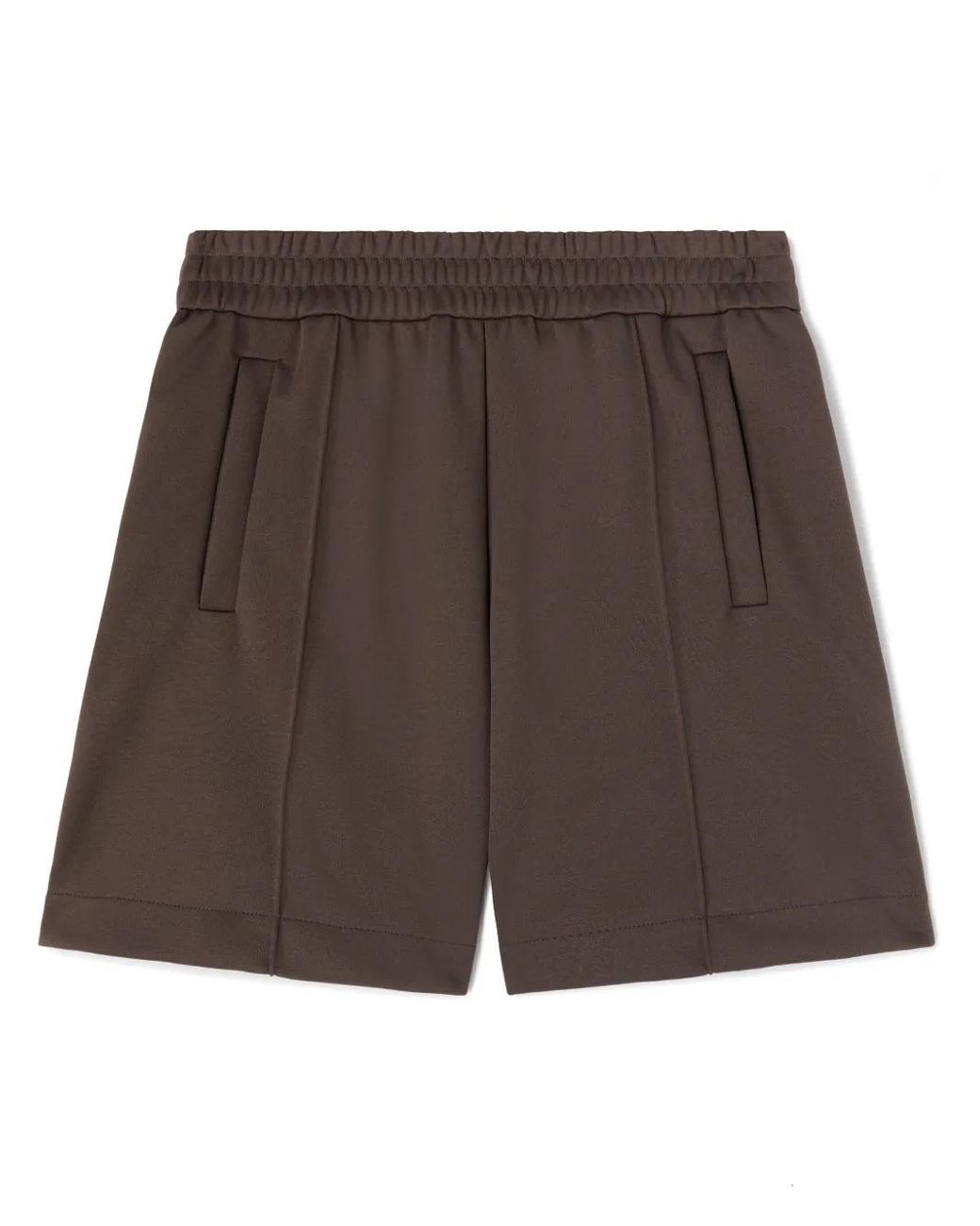 Palm Angels Brown Logo Track Shorts for men