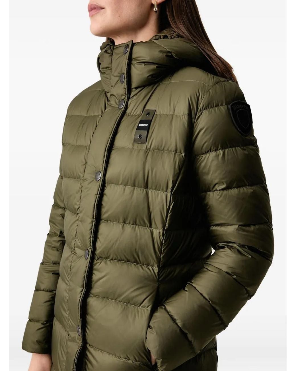 Blauer Green Quilted Hooded Coat