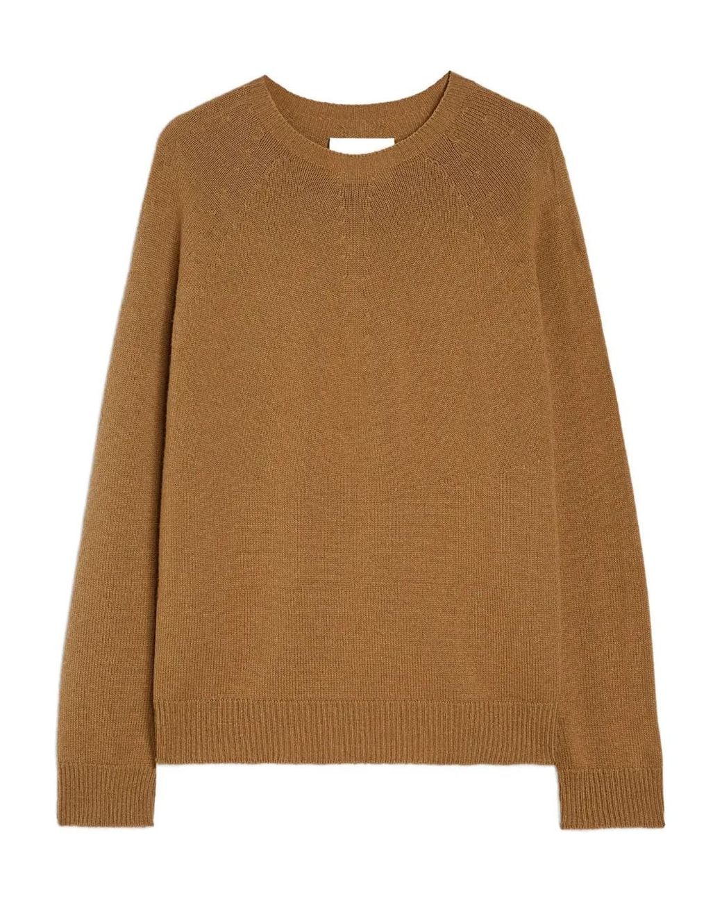 Jil Sander Brown Cashmere Blend Crew-Neck Sweater for men