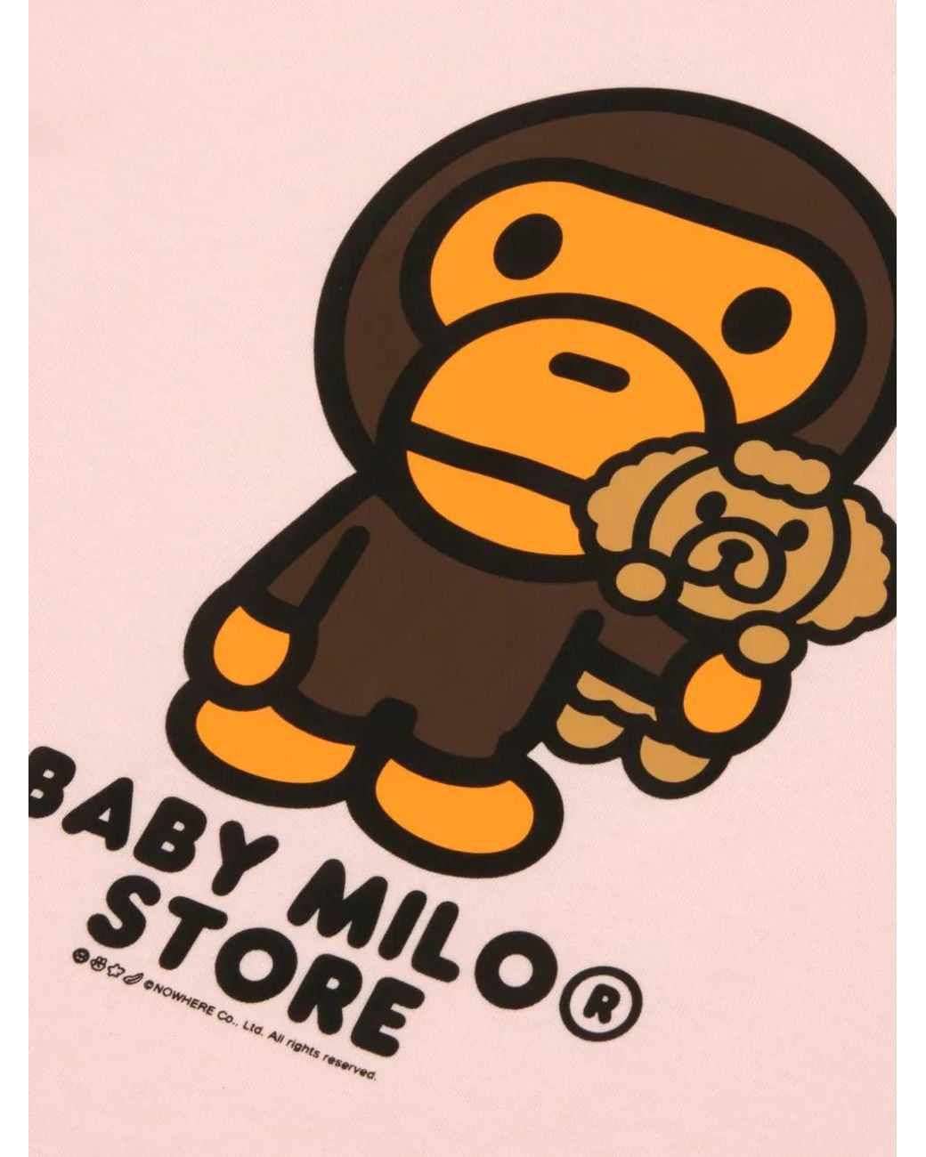 *BABY MILO® STORE BY *A BATHING APE® Pink Baby Milo Graphic-Print T-Shirt