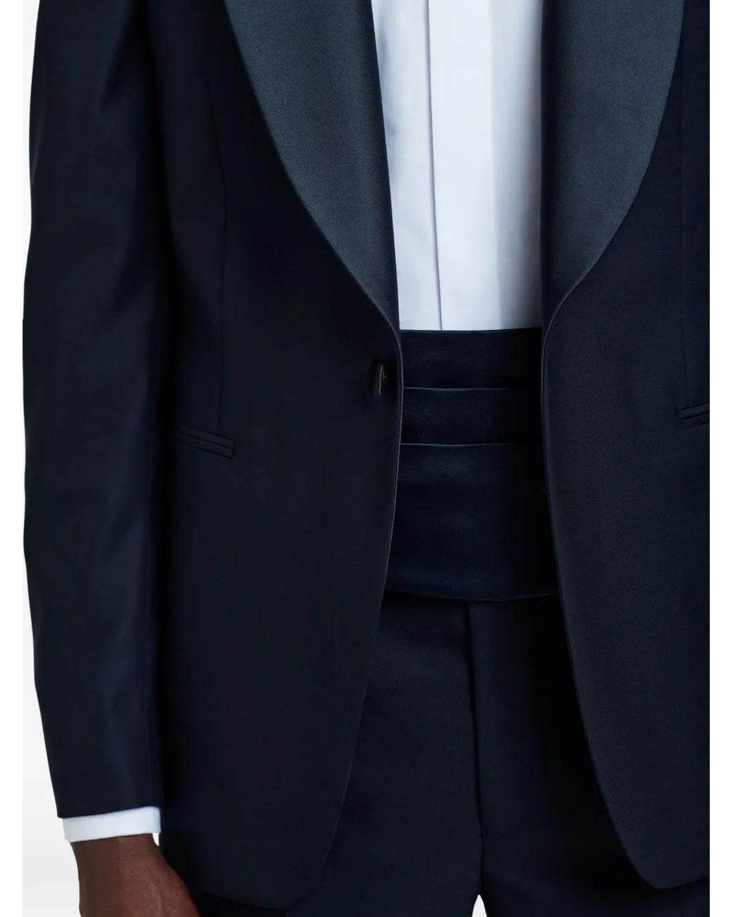 Fursac Blue Virgin Wool Blazer for men
